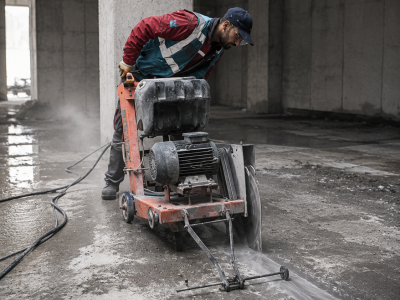 Beton Kesiminde Usta İşçi