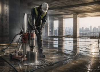Islak Zeminde Beton Delme Çalışması