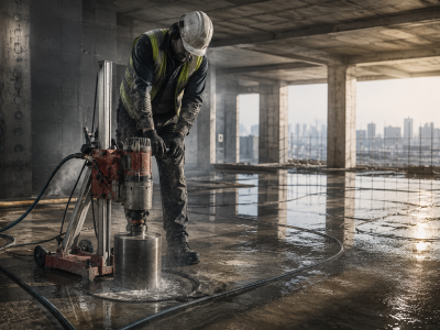 Islak Zeminde Beton Delme Çalışması